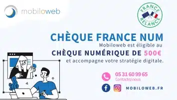 Illustration pour Dernière ligne droite pour demander votre “Chèque France Num”