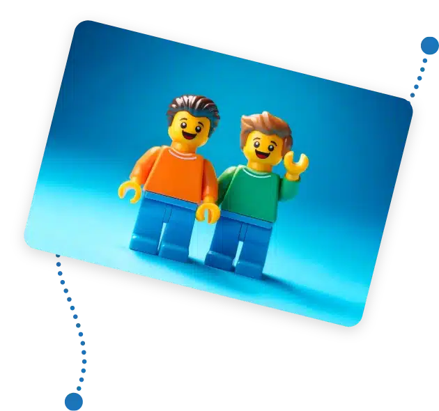 Image d'illustration - Carte représentant deux membres heureux dans l'équipe de Mobiloweb