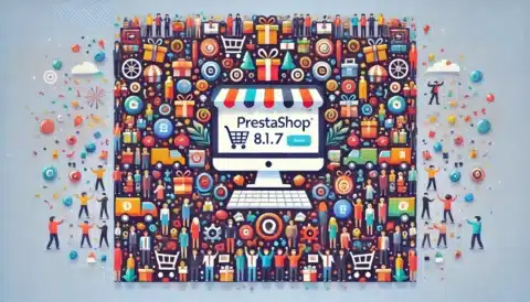 Illustration pour Dernière version PrestaShop 8.1.7, améliorations essentielles