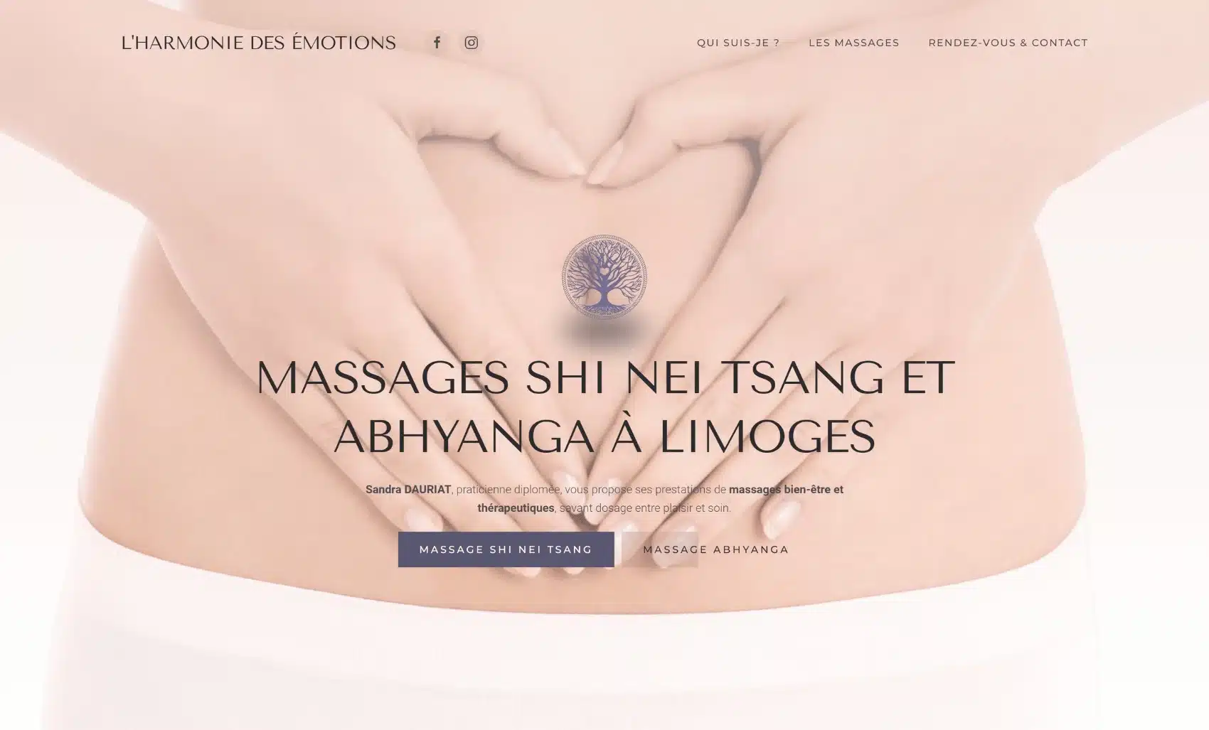 Capture d'écran du site limoges-massage.fr