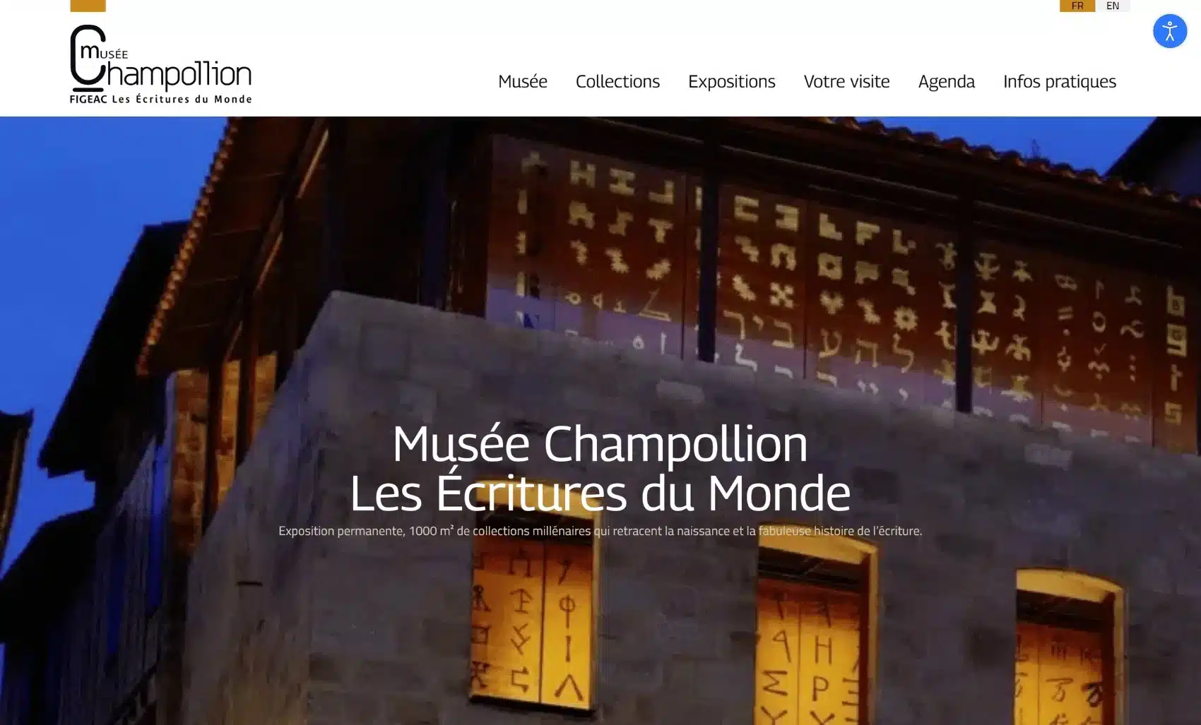 Capture d'écran du site musee-champollion.fr